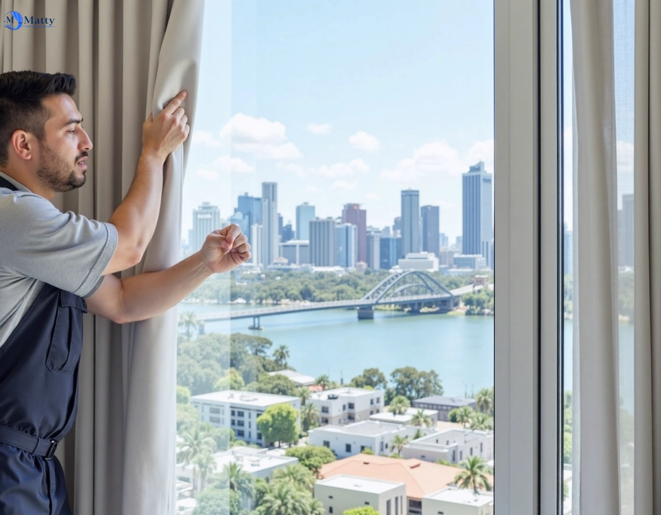 Professional curtain steam cleaning service camira QLD by Matty Curtain Cleaning