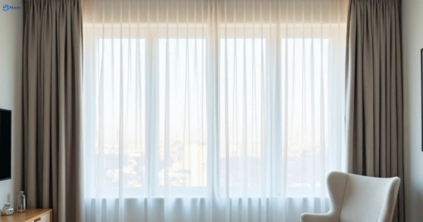 Freshly steam cleaned curtains in camira QLD
